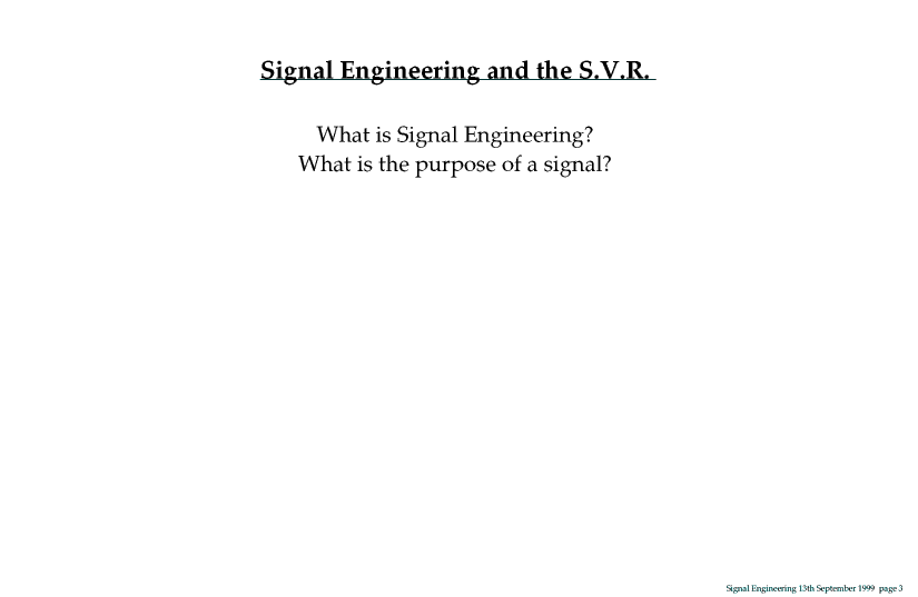 Signal Engineering